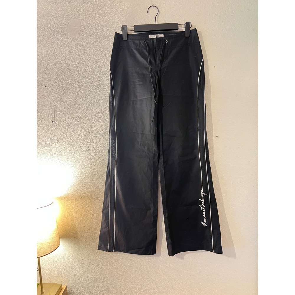 Armani Exchange Womens Spellout Windbreaker Athleisure‎ Pants Sz P0 Y2K Designer